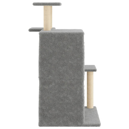 Cat furniture with sisal scratching posts 97 cm light gray