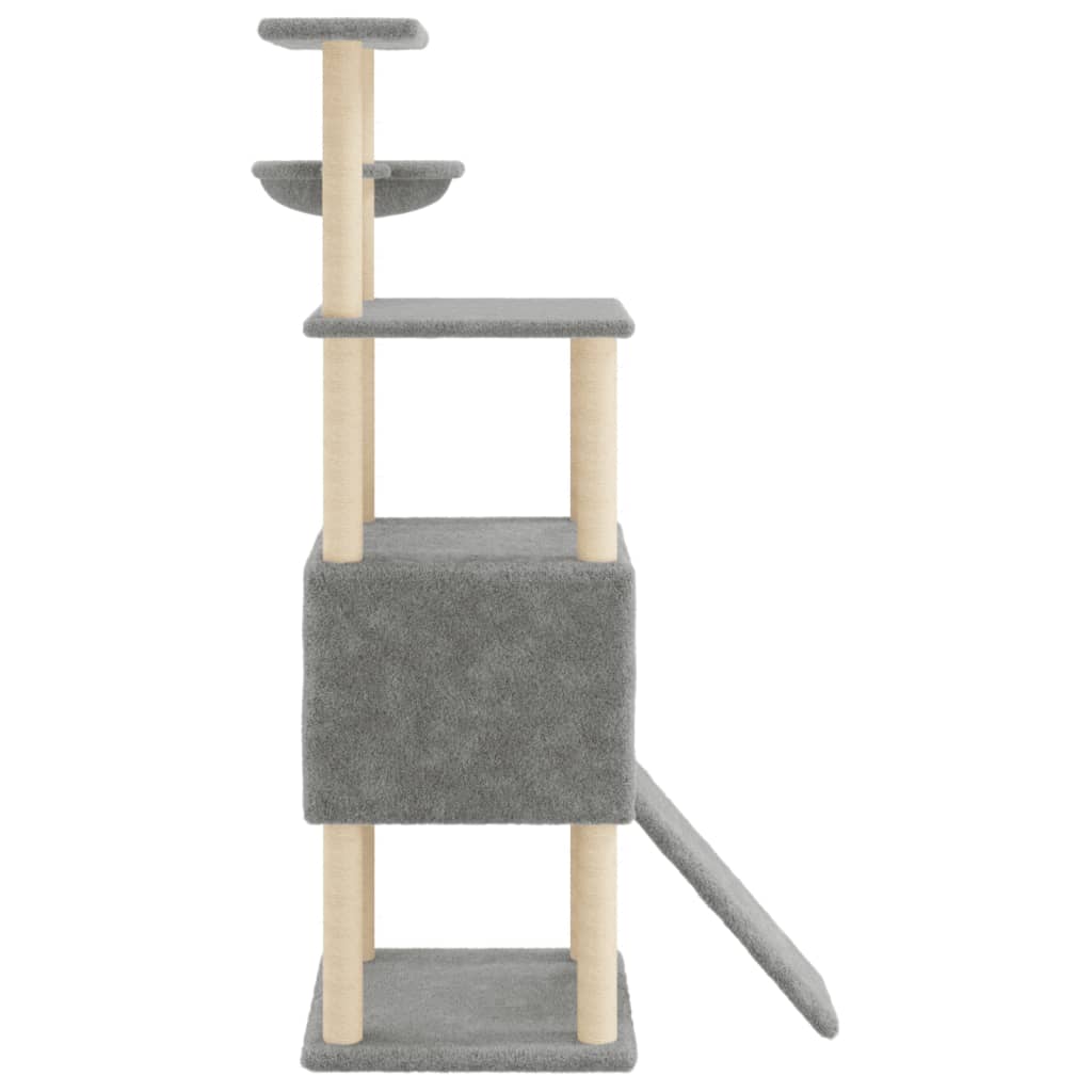 Cat furniture with sisal scratching posts 153 cm light gray