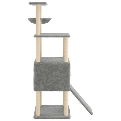 Cat furniture with sisal scratching posts 153 cm light gray