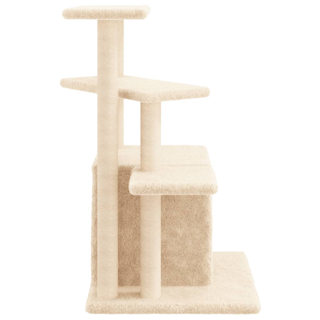 Cat furniture with sisal scratching posts 83.5 cm cream-colored