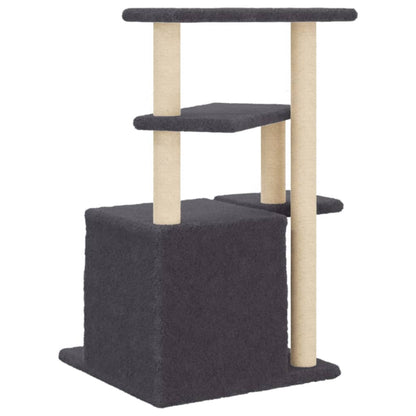 Cat furniture with sisal scratching posts 83.5 cm dark gray