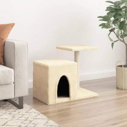 Cat furniture with sisal scratching posts 50.5 cm cream-colored