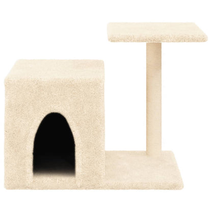 Cat furniture with sisal scratching posts 50.5 cm cream-colored
