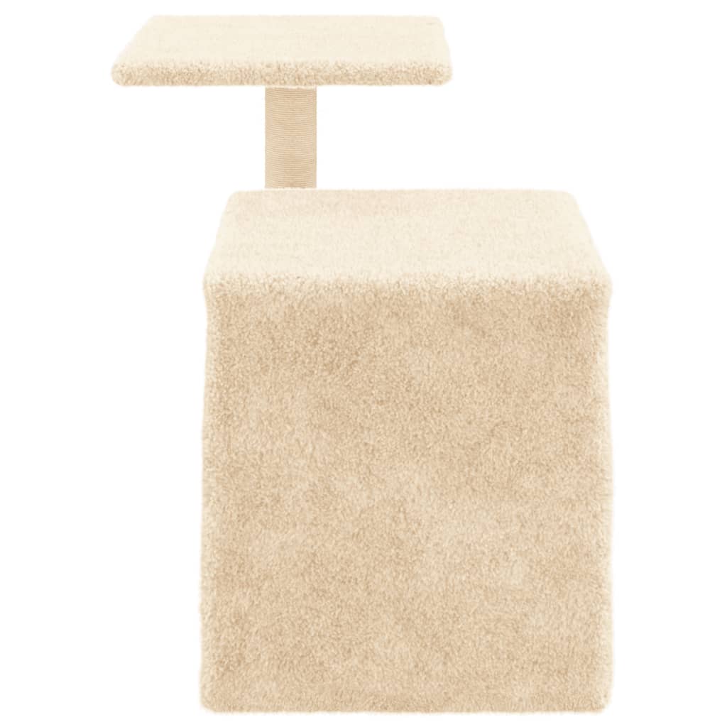 Cat furniture with sisal scratching posts 50.5 cm cream-colored