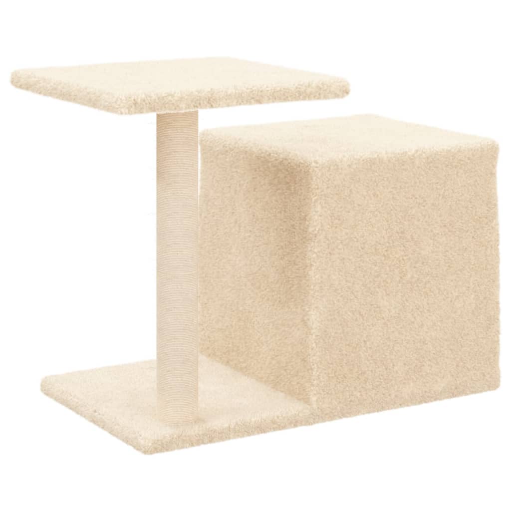 Cat furniture with sisal scratching posts 50.5 cm cream-colored