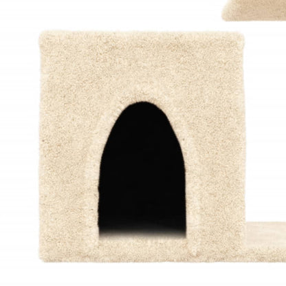 Cat furniture with sisal scratching posts 50.5 cm cream-colored
