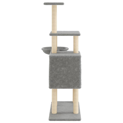 Cat furniture with sisal scratching posts 131 cm light gray