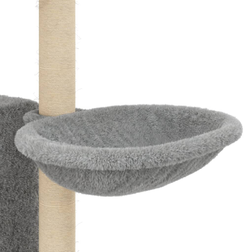 Cat furniture with sisal scratching posts 131 cm light gray