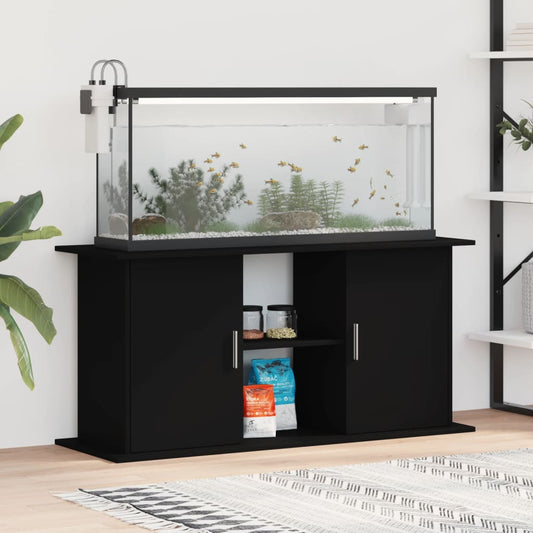 Aquariumstandaard 121x41x58 cm bewerkt hout zwart