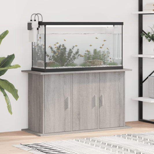 Aquariumstandaard 101x41x58 cm bewerkt hout grijs sonoma eiken
