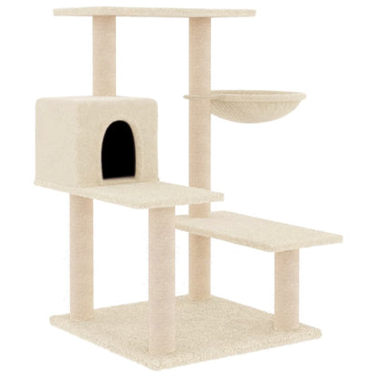 Cat furniture with sisal scratching posts 82.5 cm cream-colored