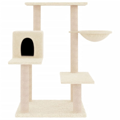 Cat furniture with sisal scratching posts 82.5 cm cream-colored