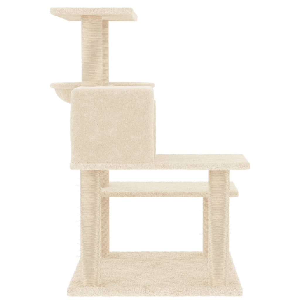 Cat furniture with sisal scratching posts 82.5 cm cream-colored