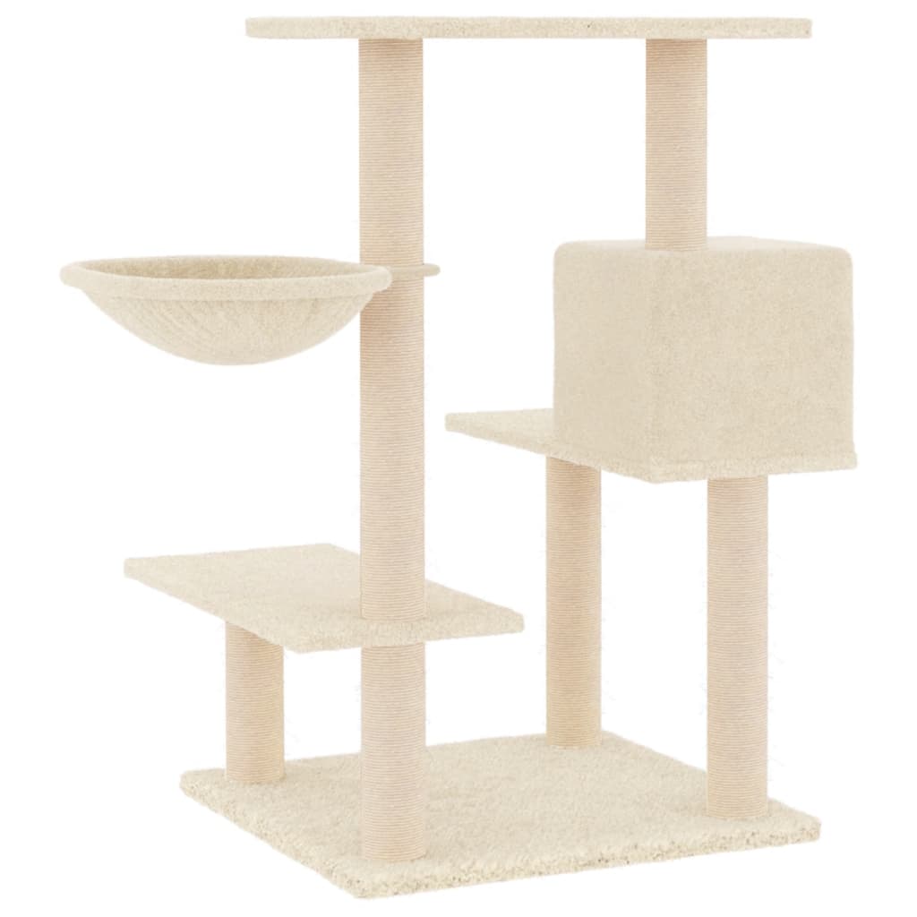 Cat furniture with sisal scratching posts 82.5 cm cream-colored