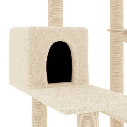 Cat furniture with sisal scratching posts 82.5 cm cream-colored