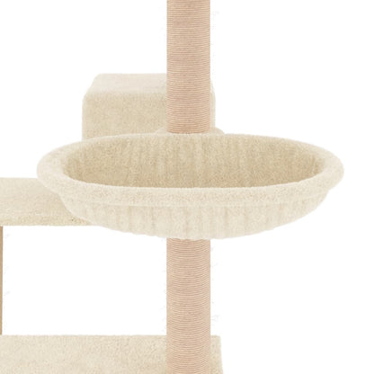 Cat furniture with sisal scratching posts 82.5 cm cream-colored