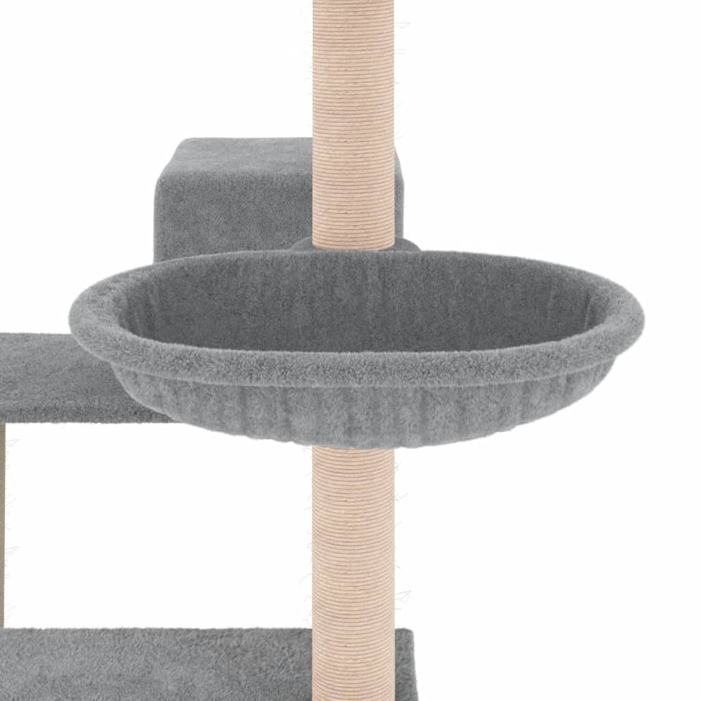 Cat furniture with sisal scratching posts 82.5 cm light gray