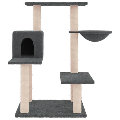 Cat furniture with sisal scratching posts 82.5 cm dark gray