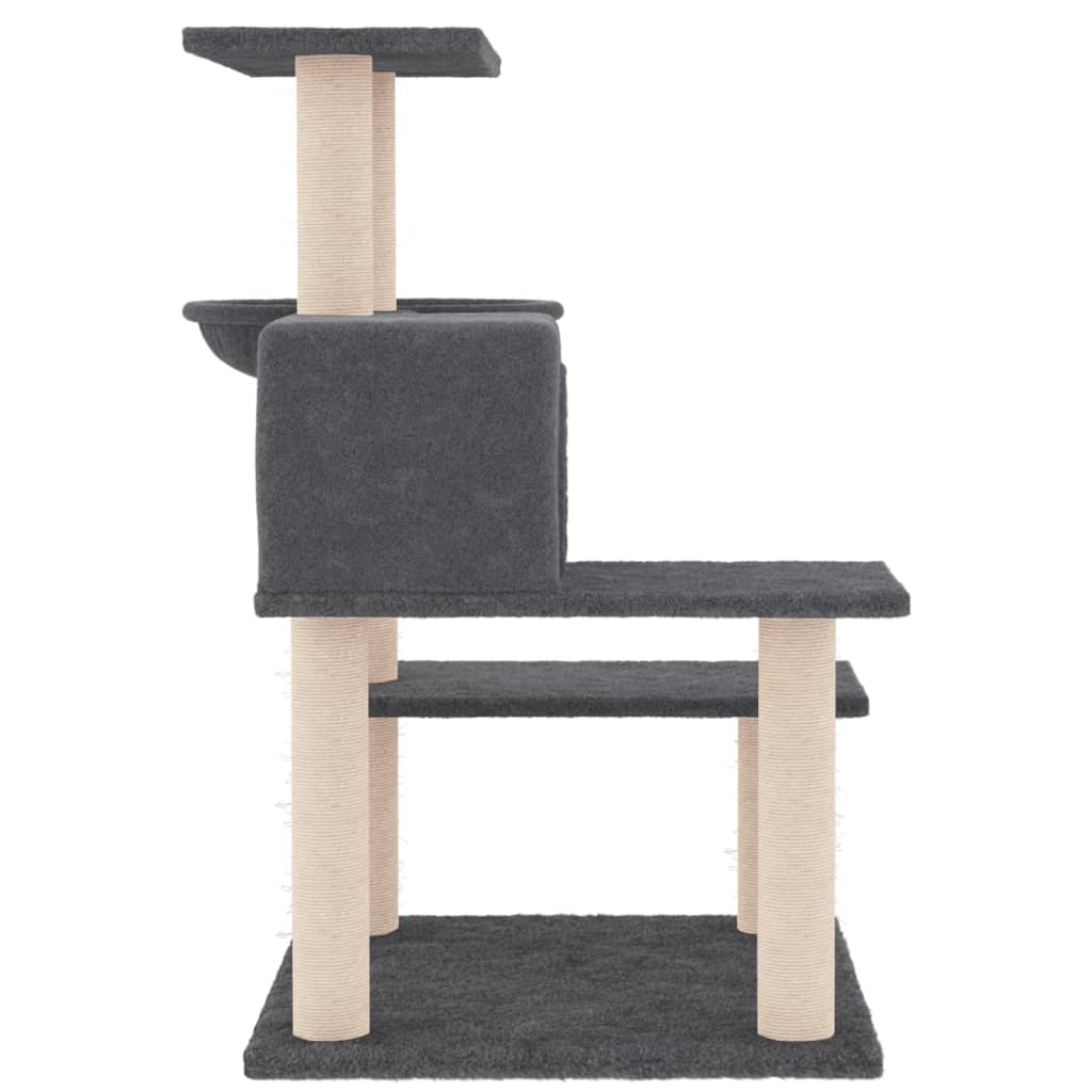 Cat furniture with sisal scratching posts 82.5 cm dark gray