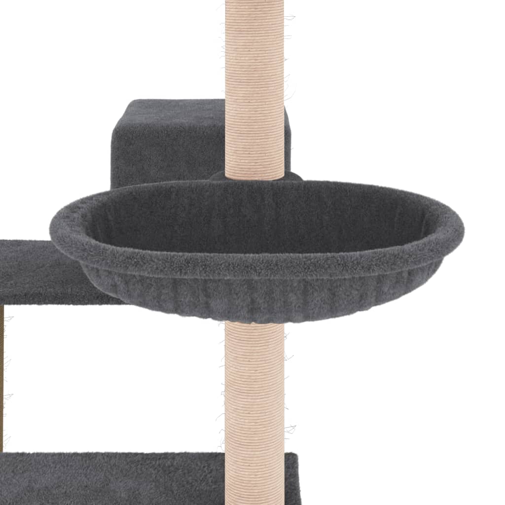Cat furniture with sisal scratching posts 82.5 cm dark gray