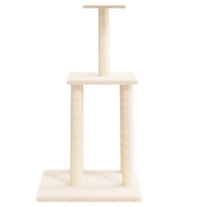 Cat furniture with sisal scratching posts 85.5 cm cream-colored