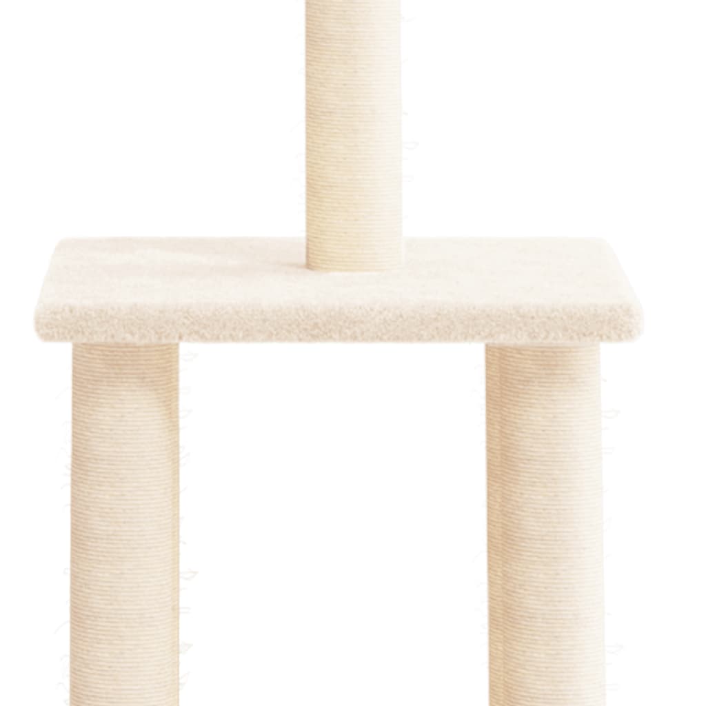 Cat furniture with sisal scratching posts 85.5 cm cream-colored