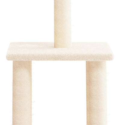 Cat furniture with sisal scratching posts 85.5 cm cream-colored