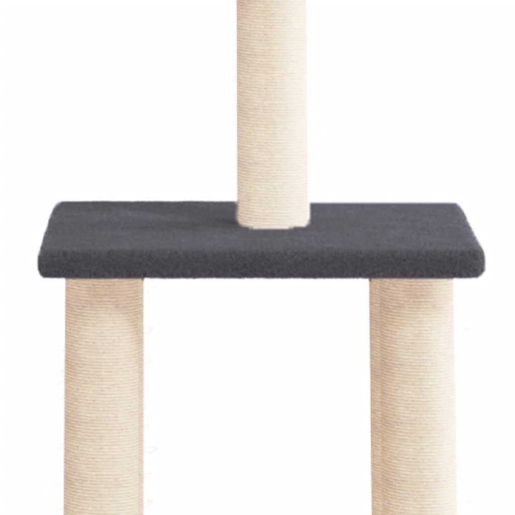 Cat furniture with sisal scratching posts 85.5 cm dark gray
