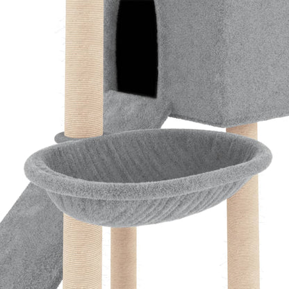 Cat furniture with sisal scratching posts 153 cm light gray