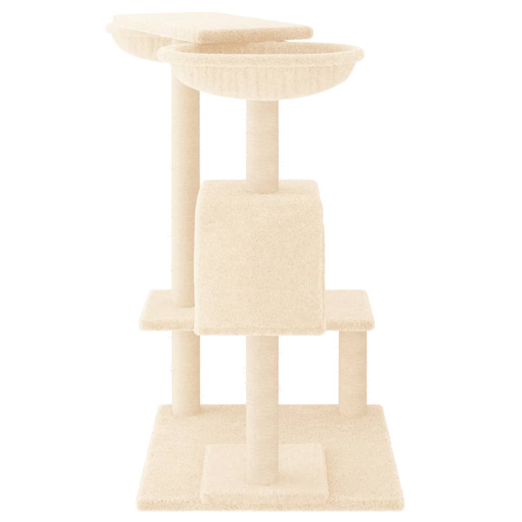 Cat furniture with scratching posts 82 cm cream-colored