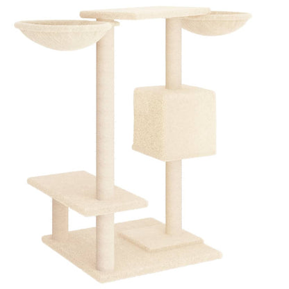 Cat furniture with scratching posts 82 cm cream-colored