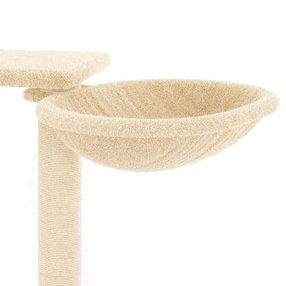 Cat furniture with scratching posts 82 cm cream-colored