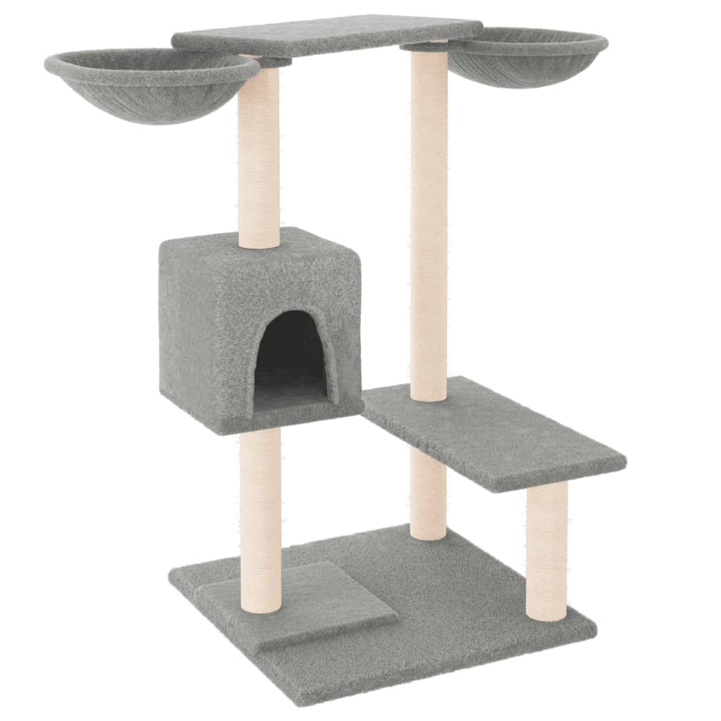 Cat furniture with scratching posts 82 cm light gray