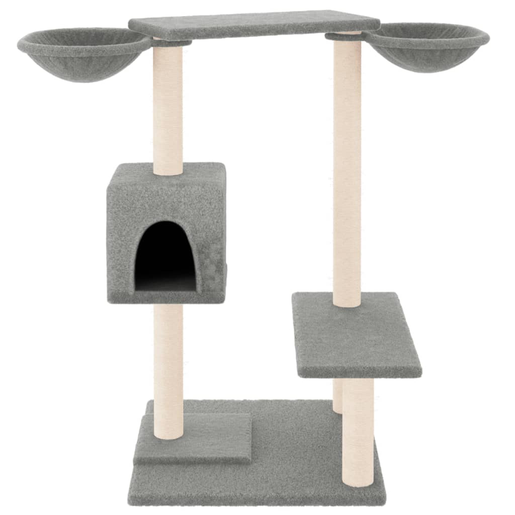 Cat furniture with scratching posts 82 cm light gray