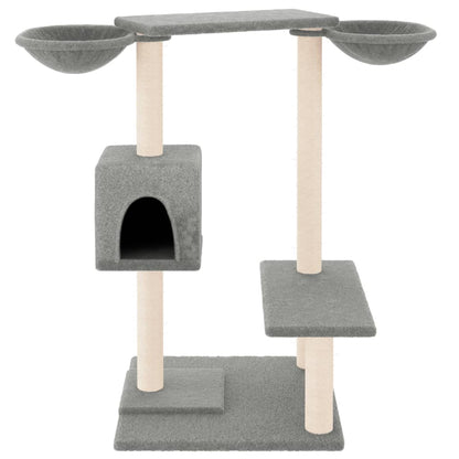 Cat furniture with scratching posts 82 cm light gray
