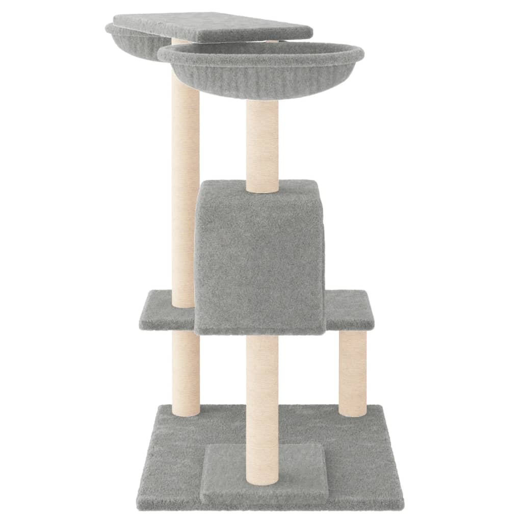 Cat furniture with scratching posts 82 cm light gray