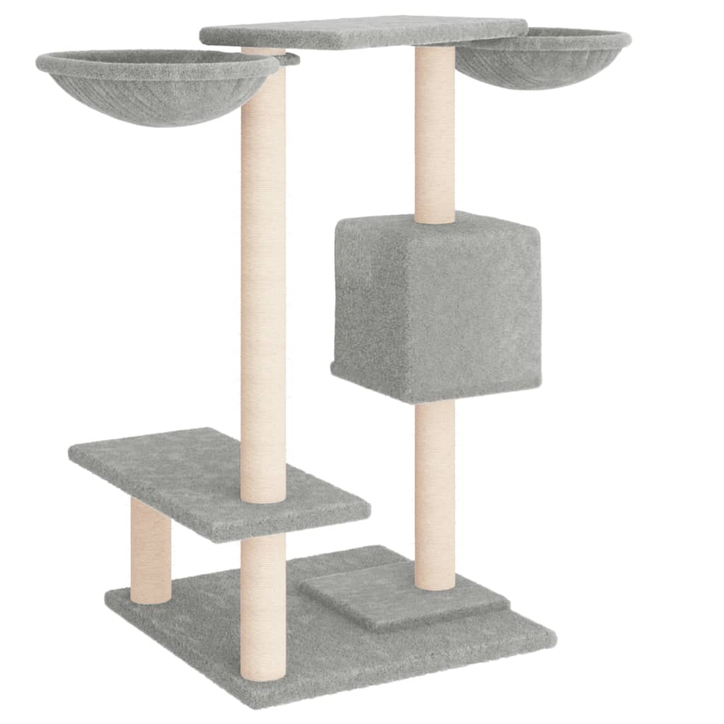Cat furniture with scratching posts 82 cm light gray