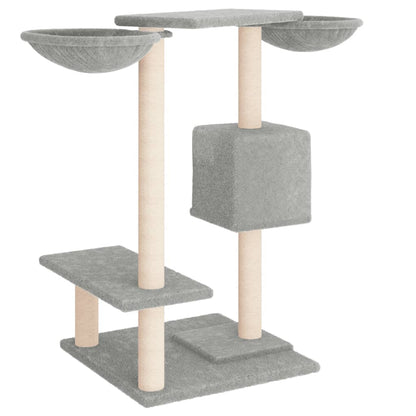 Cat furniture with scratching posts 82 cm light gray