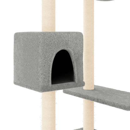 Cat furniture with scratching posts 82 cm light gray
