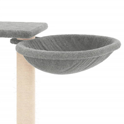 Cat furniture with scratching posts 82 cm light gray