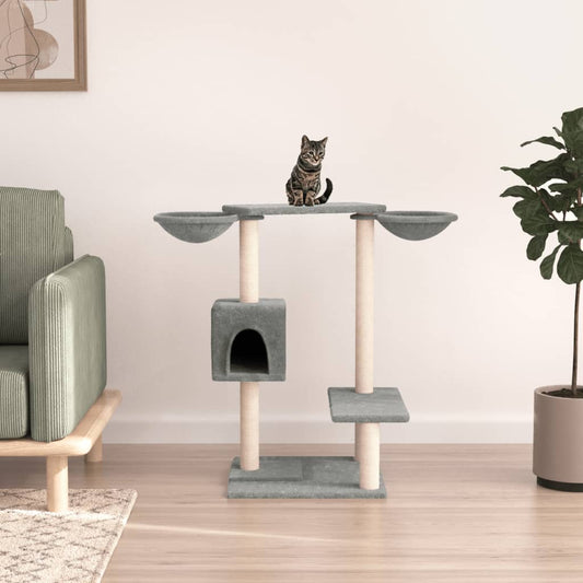 Cat furniture with scratching posts 82 cm light gray