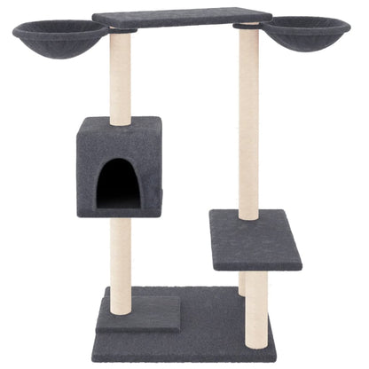 Cat furniture with scratching posts 82 cm dark gray