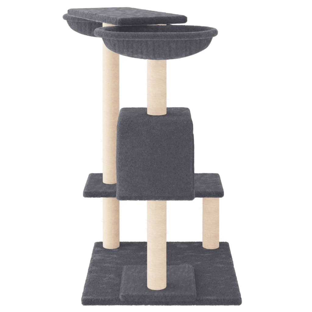 Cat furniture with scratching posts 82 cm dark gray