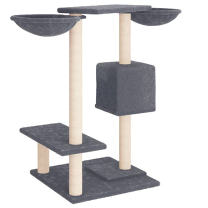 Cat furniture with scratching posts 82 cm dark gray