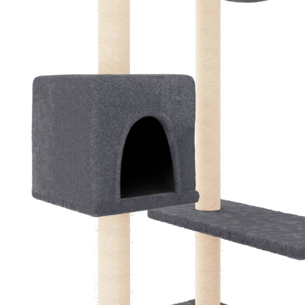 Cat furniture with scratching posts 82 cm dark gray