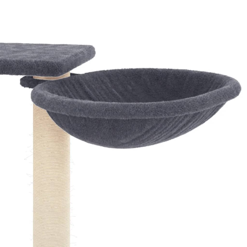 Cat furniture with scratching posts 82 cm dark gray