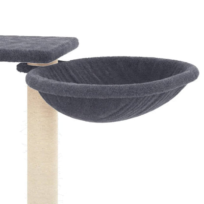 Cat furniture with scratching posts 82 cm dark gray
