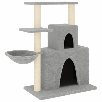 Cat furniture with sisal scratching posts 83 cm light gray
