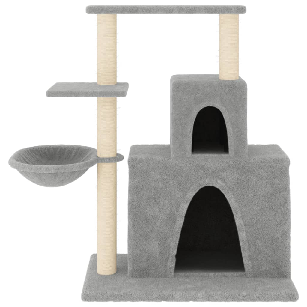 Cat furniture with sisal scratching posts 83 cm light gray