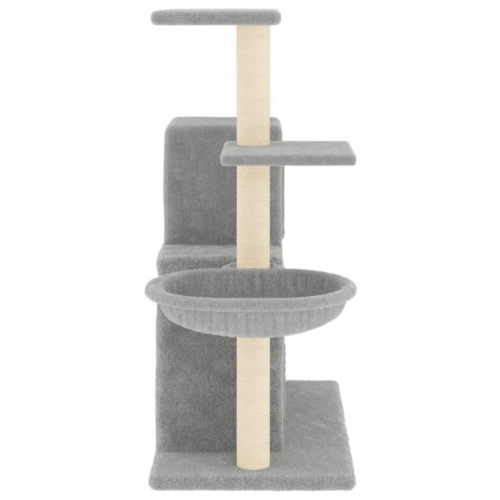 Cat furniture with sisal scratching posts 83 cm light gray